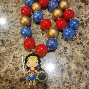Wonderwoman bubblegum necklace